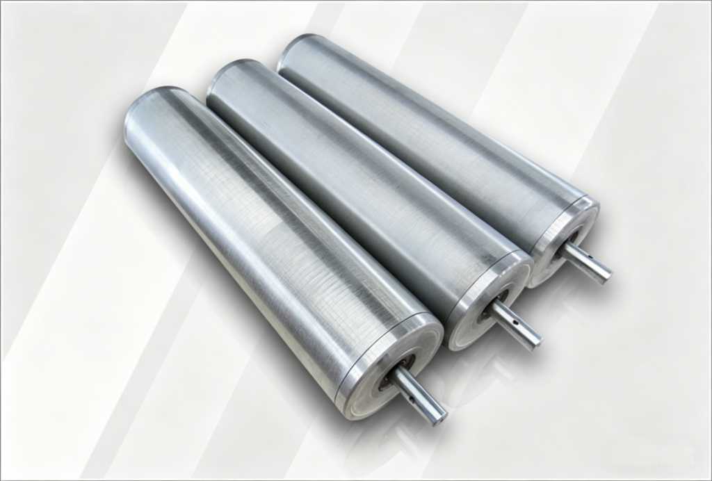 Electrogalvanized aluminum idler rollers