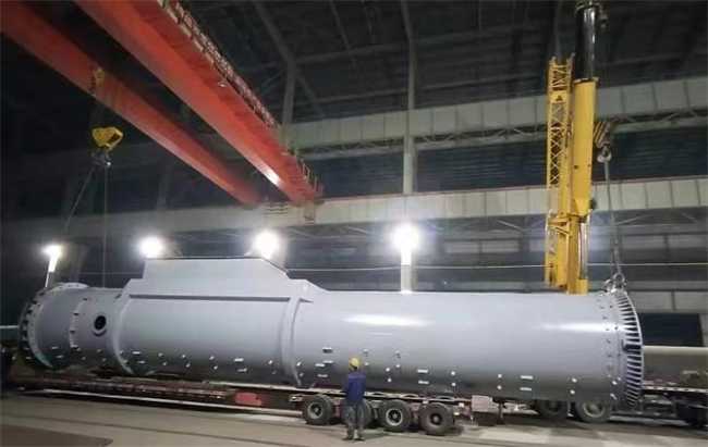 Fiberglass-reinforced plastic exhaust gas treatment unit
