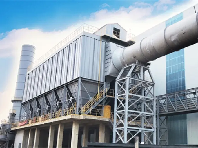 130t/h biomass boiler with cyclone + bag filter for steel slag treatment and dust removal project